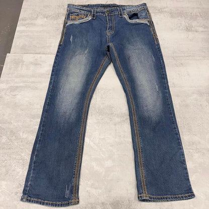 Lamasini embroidered Y2K jeans W36L30