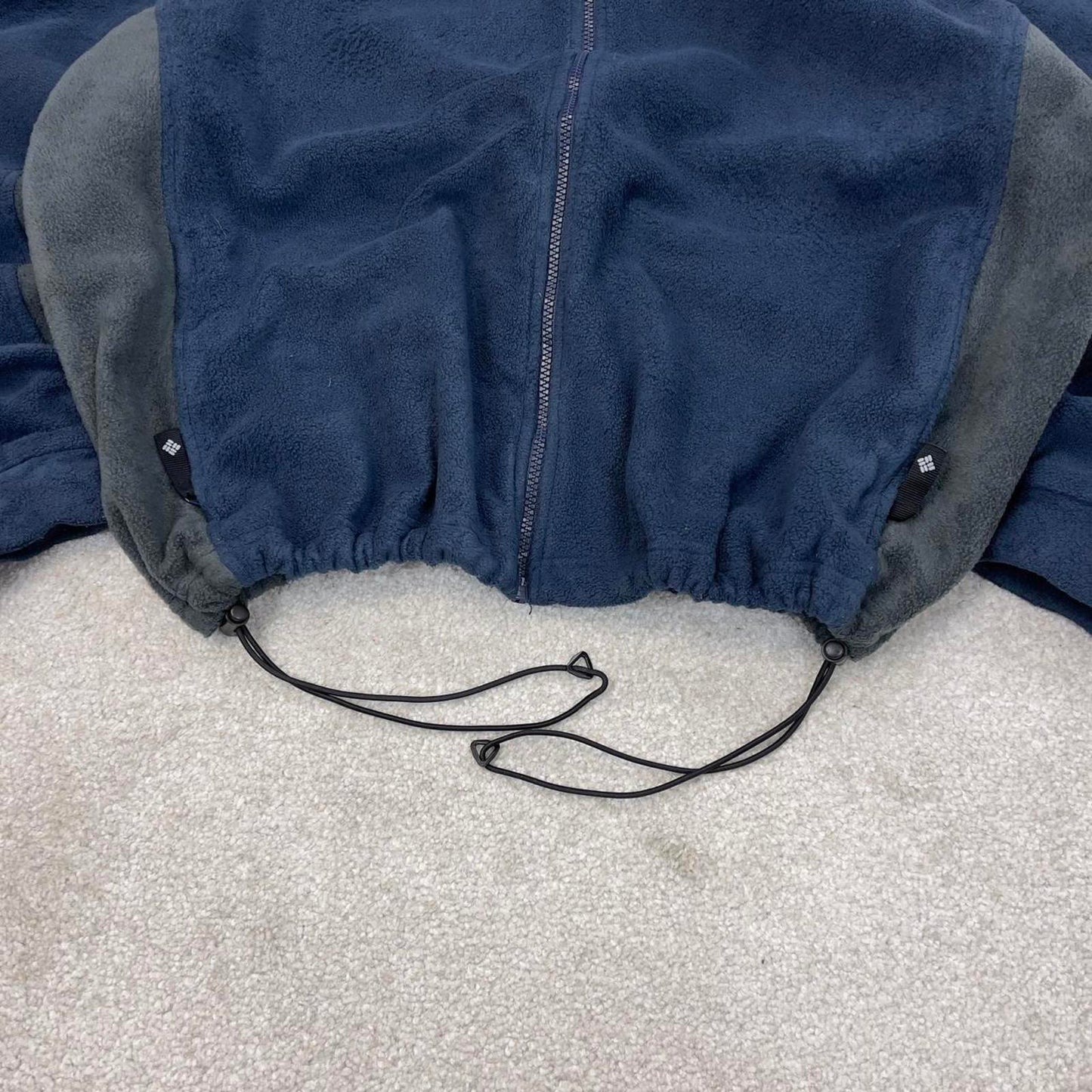 Navy Columbia technical zip up fleece XL y2k style autumn adjustable waist