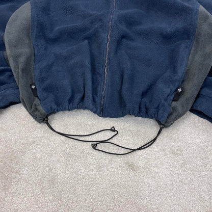 Navy Columbia technical zip up fleece XL y2k style autumn adjustable waist