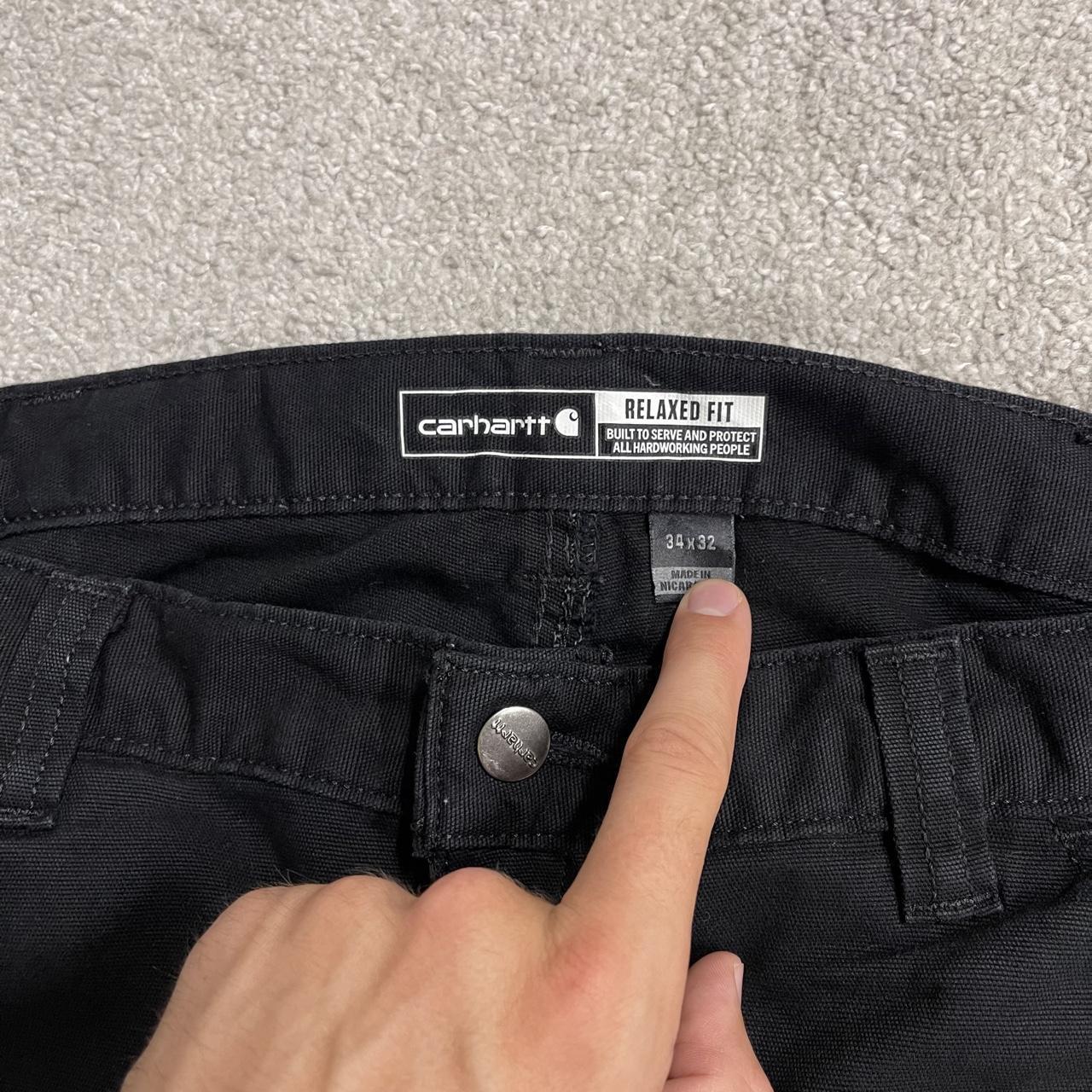 Carhartt carpenter pants y2k relaxed black Loose straight leg workwear utility pants