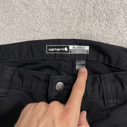 Carhartt carpenter pants y2k relaxed black Loose straight leg workwear utility pants