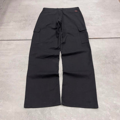 Baggy Dickies cargo trousers W34L34 black loose chino style skater cargo pants
