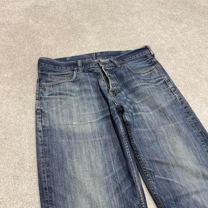 Vintage Carhartt jeans blue denim W34L29 90s skater style straight leg 5 pocket jeans workwear