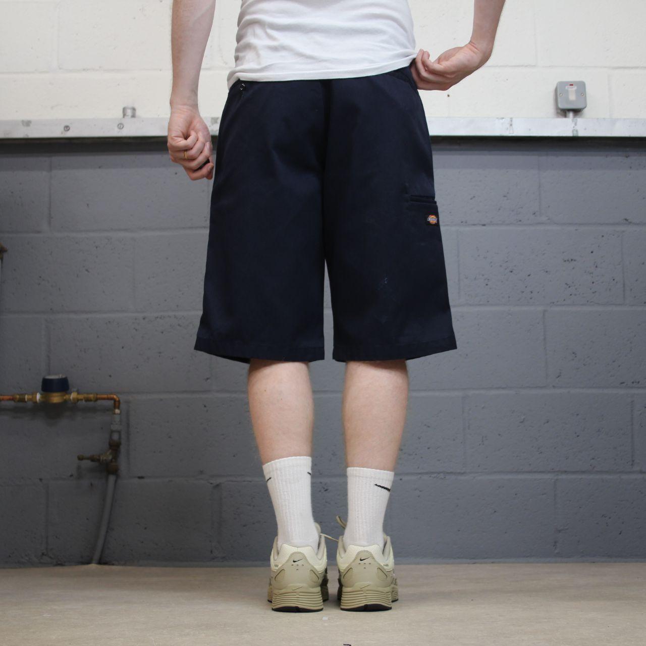 Dickies carpenter shorts long leg navy Twill chino skater style shorts loose long leg