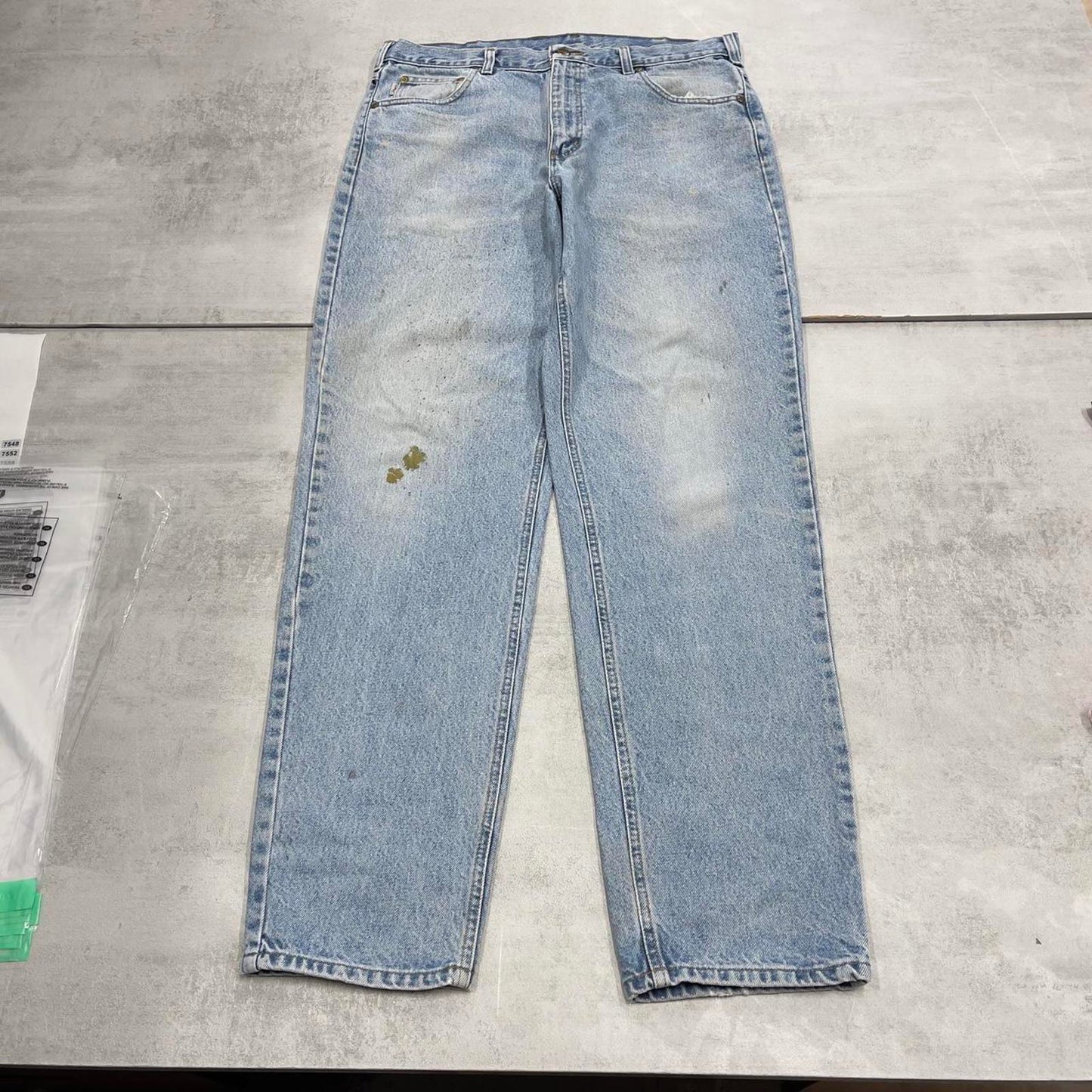Mens Carhartt jeans W36 L34 loose thick 90s style denim jeans