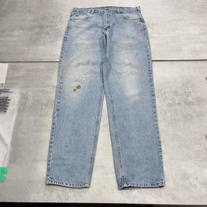 Mens Carhartt jeans W36 L34 loose thick 90s style denim jeans