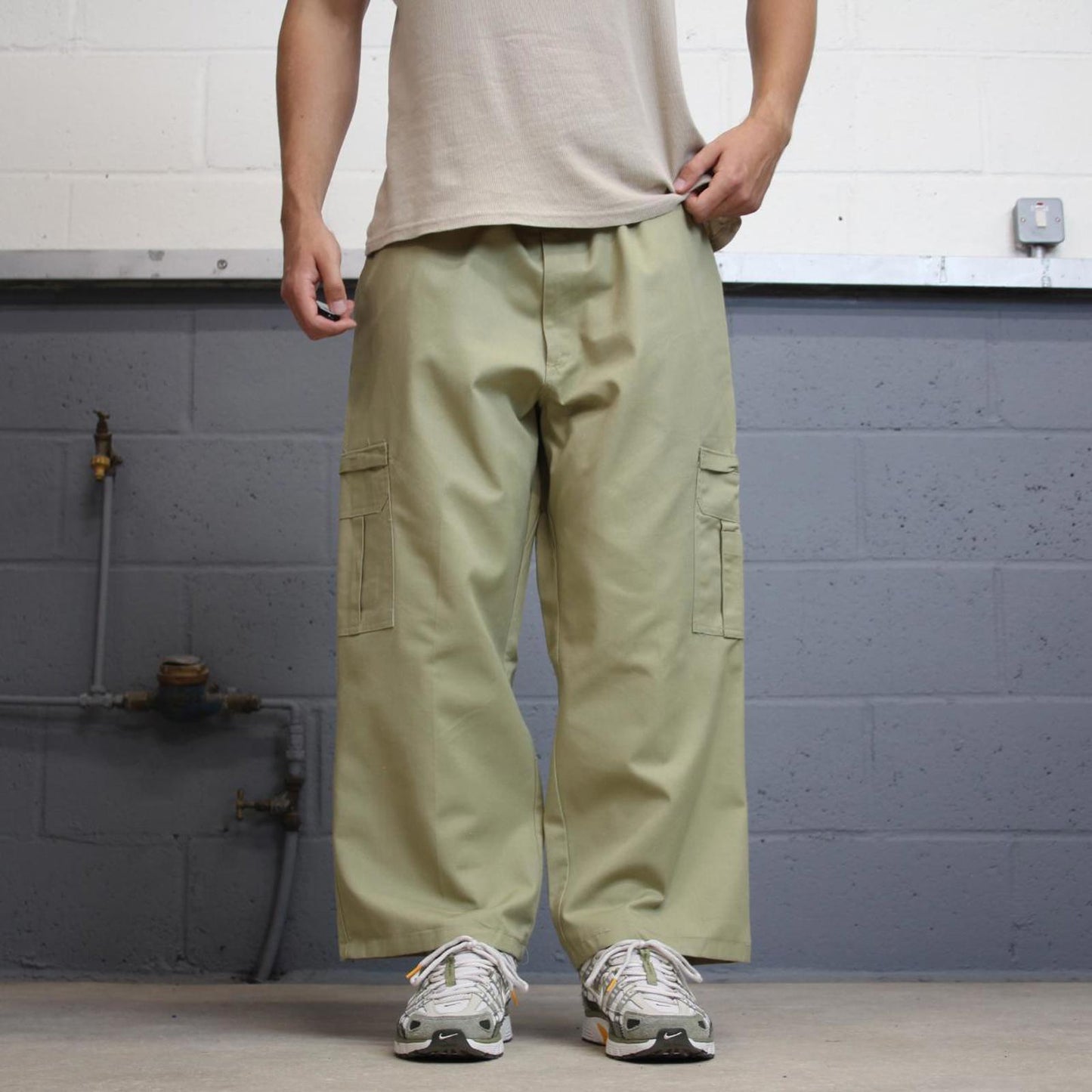 Dickies cargo Pants W40L26 beige twill style chino cargo trousers skater style