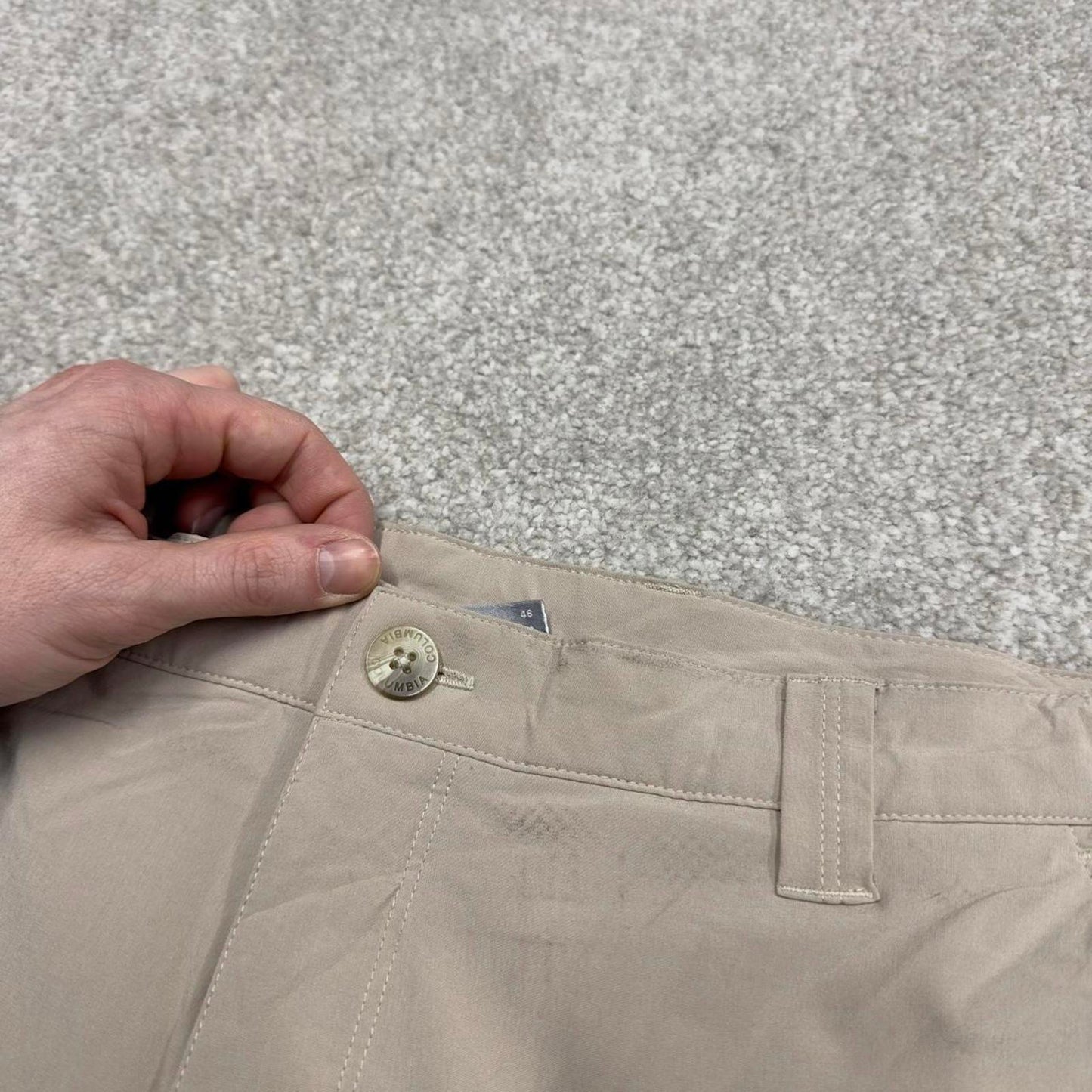 Y2K Columbia PFG cargo tech shorts beige Loose mesh lined utility summer fishing shorts