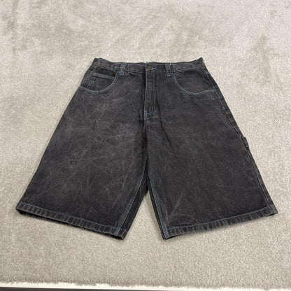 Y2k baggy MECCA denim shorts black Proper baggy loose skater carpenter jorts