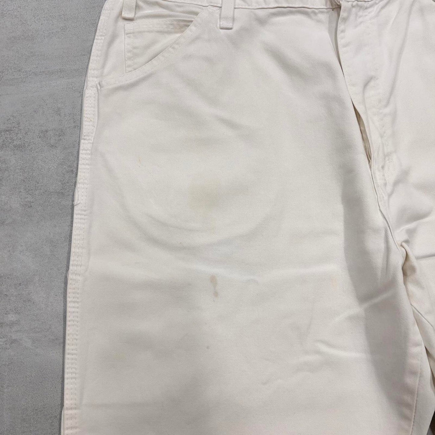 White Dickies carpenter jorts W38