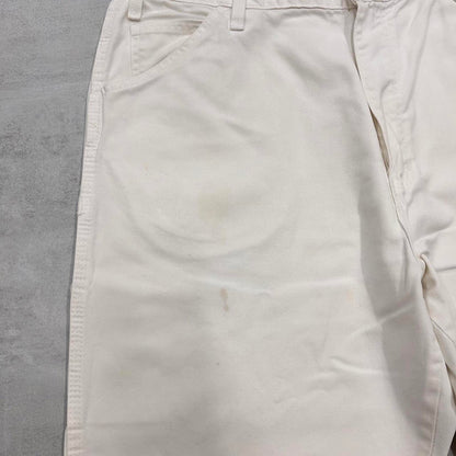 White Dickies carpenter jorts W38