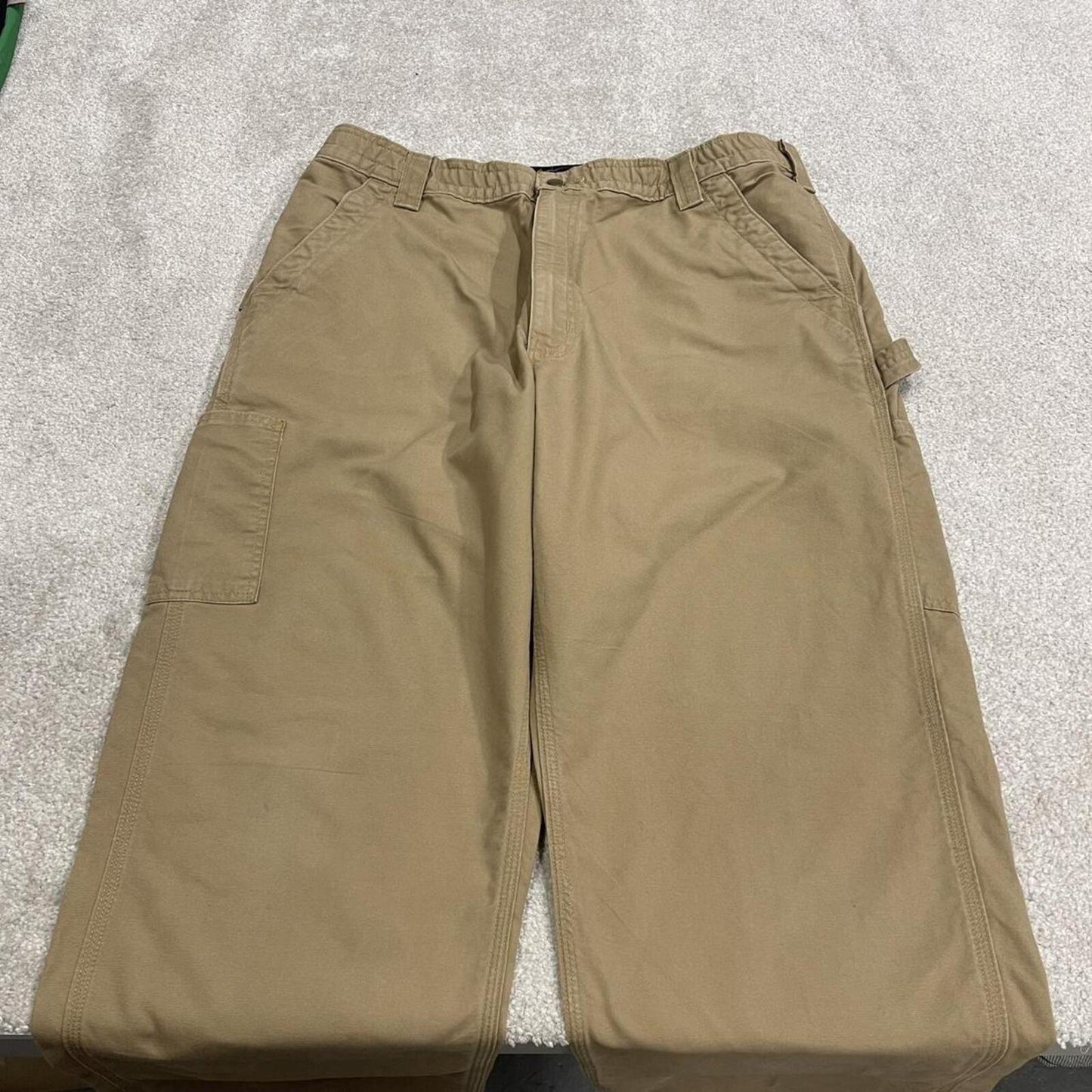 Carhartt baggy cargo pants wide leg khaki Loose skate style carpenter work pants