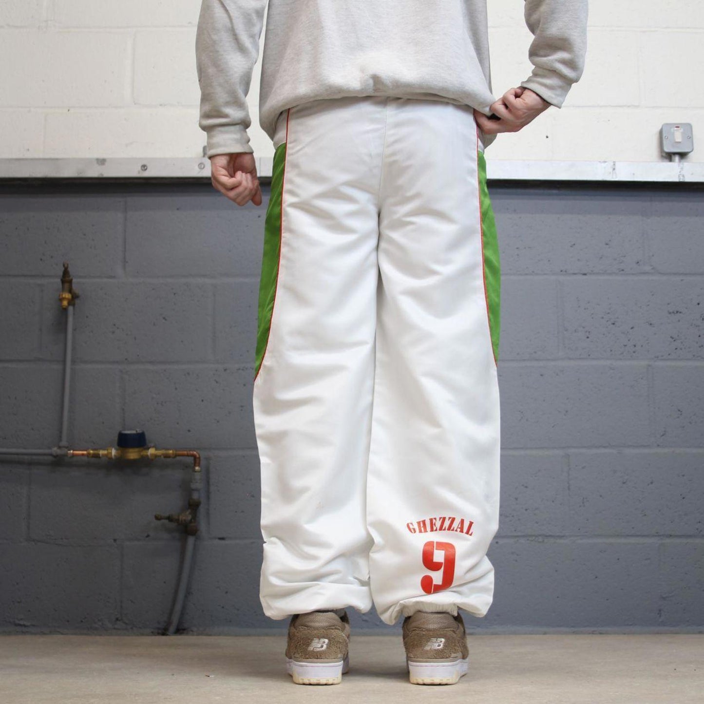 Baggy Puma Algeria Football trackies Small y2k floaty leg joggers print design shell suit pants
