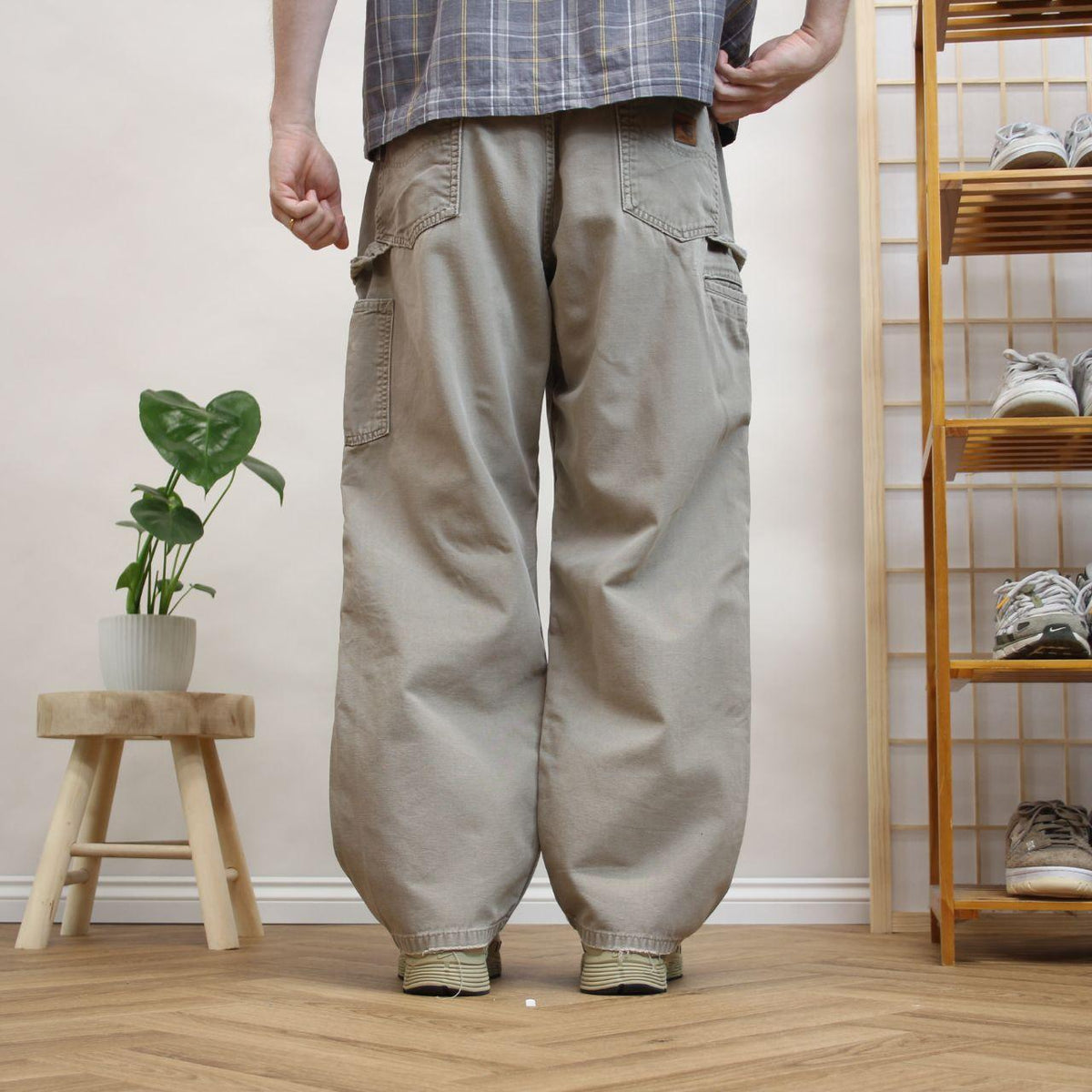 Vintage baggy carhartt carpenter pants y2k Loose fit wide leg utility workwear cargo trousers