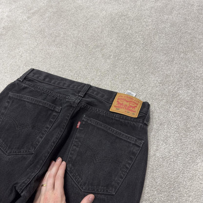 Black Levi’s 550 jeans Y2K W32L28 Levi’s 550 straight leg surf style pants red tab logo