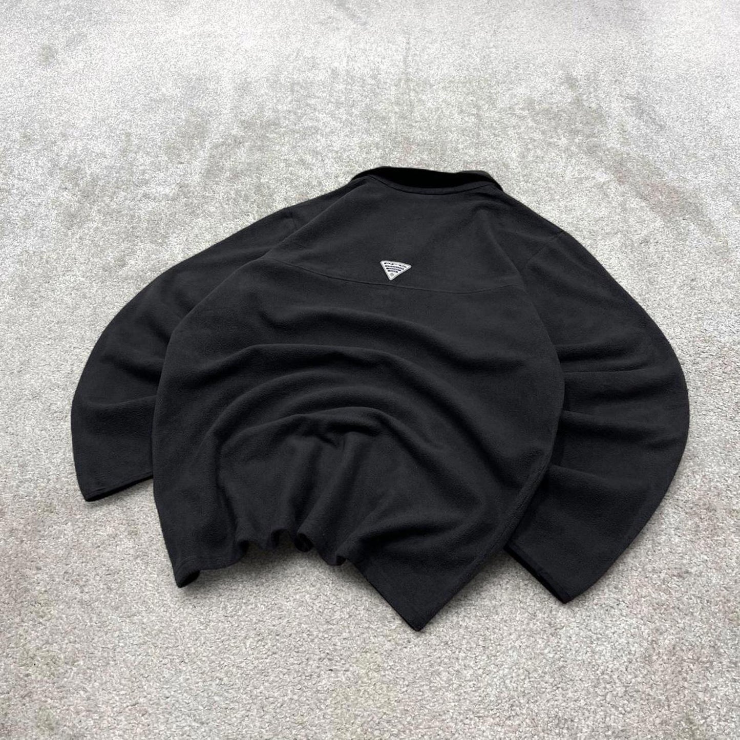 00s Columbia technical fleece L men's black snap t y2k style autumn pullover
