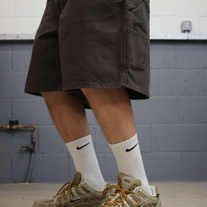 Baggy carpenter shorts canvas cargo brown Big Smith skater style surf jorts