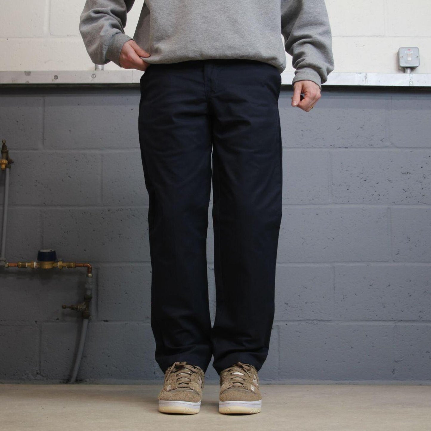 Dickies work pants slim taper navy Twill chino skate style trousers