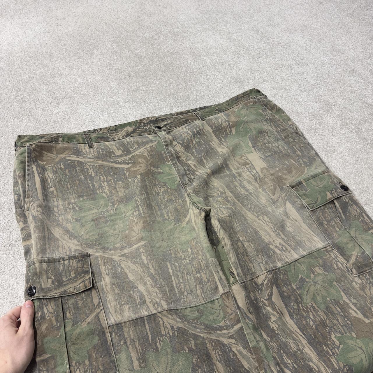 Vintage baggy camo cargo pants y2k utility khaki Gander Mountain Rebark camouflage hunting cargos