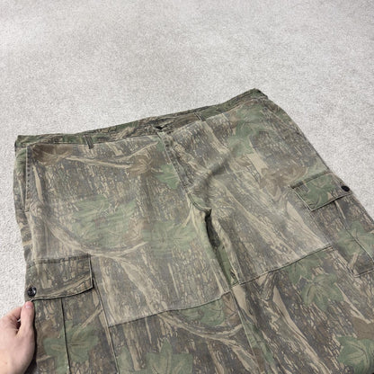Vintage baggy camo cargo pants y2k utility khaki Gander Mountain Rebark camouflage hunting cargos
