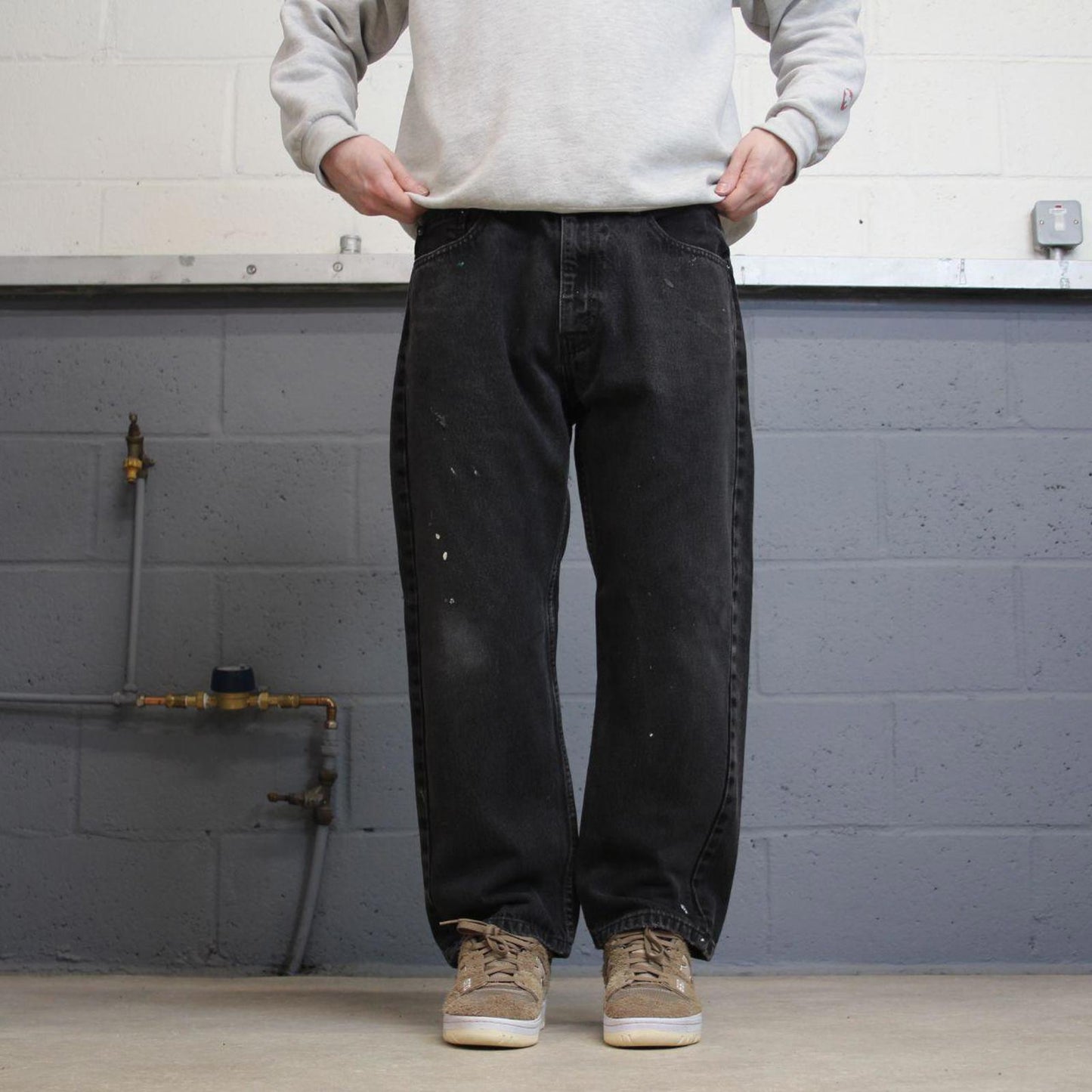 Vintage y2k Levis 505 jeans black Casual style 5 pocket straight leg denim pants