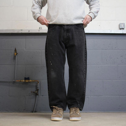 Vintage y2k Levis 505 jeans black Casual style 5 pocket straight leg denim pants
