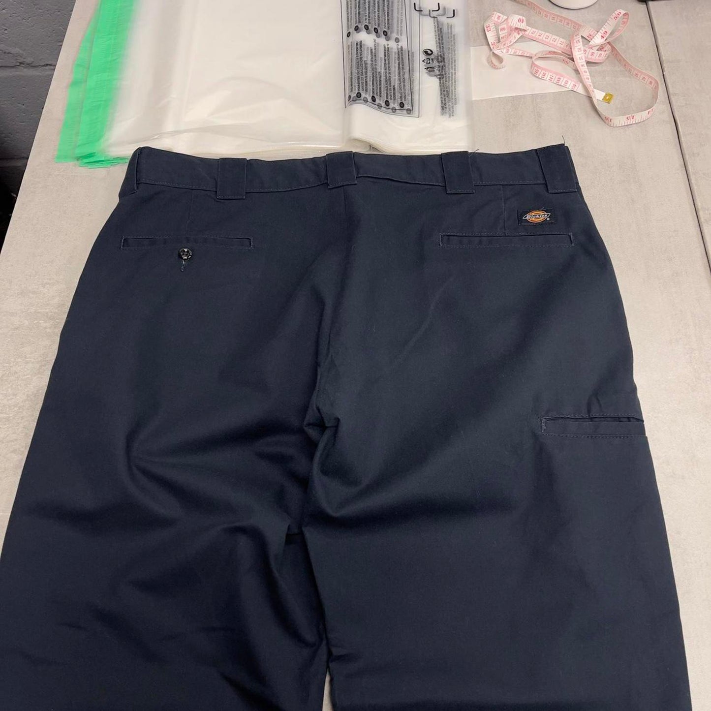 Navy Dickies pants W38L32 twill chino style slim taper skater pants