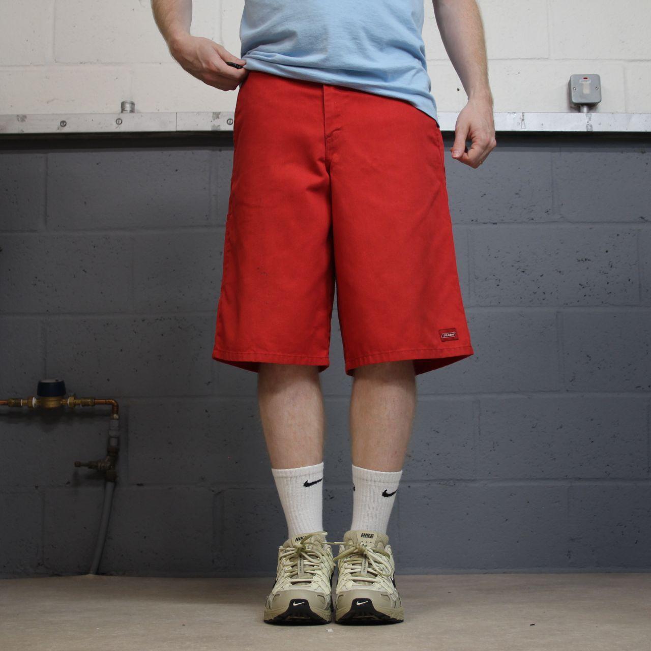 Dickies carpenter chino shorts red Chino style skater shorts loose leg festival
