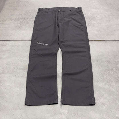 Mens Carhartt carpenter pants W36 L30 grey relaxed 90s style cargos subaru embroidery