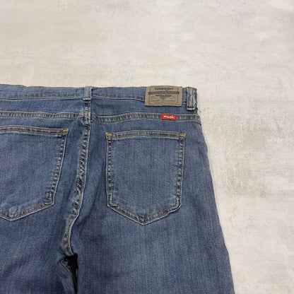 Blue Wrangler jeans 16 W30L31 straight denim jeans tab logo