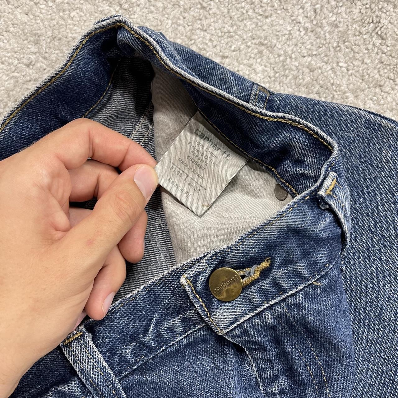 Vintage Carhartt jeans y2k denim blue Loose relaxed fit 5 pocket work pants