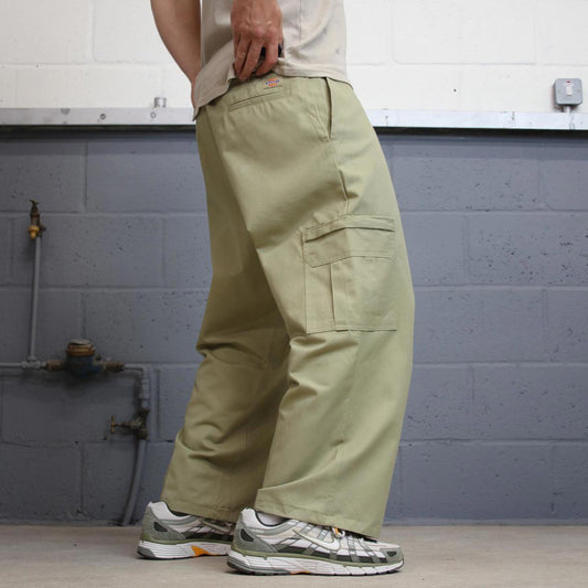 Dickies cargo Pants W40L26 beige twill style chino cargo trousers skater style