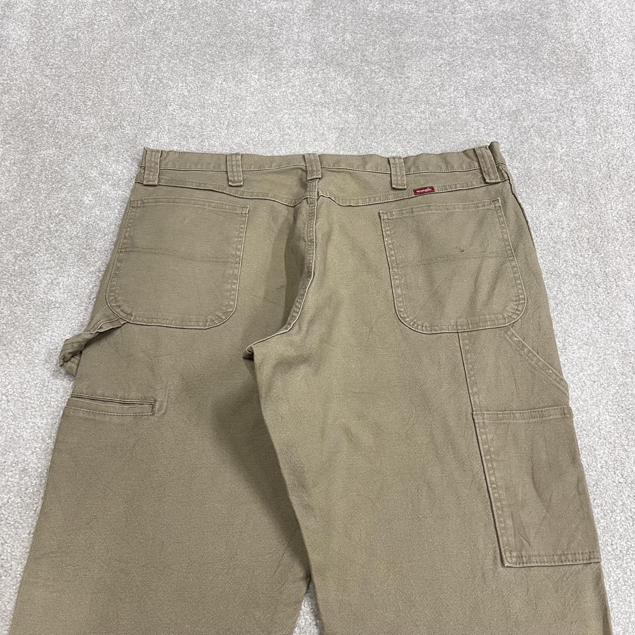 Y2K Wrangler carpenter jeans loose straight leg khaki beige Straight leg skater style work cargos
