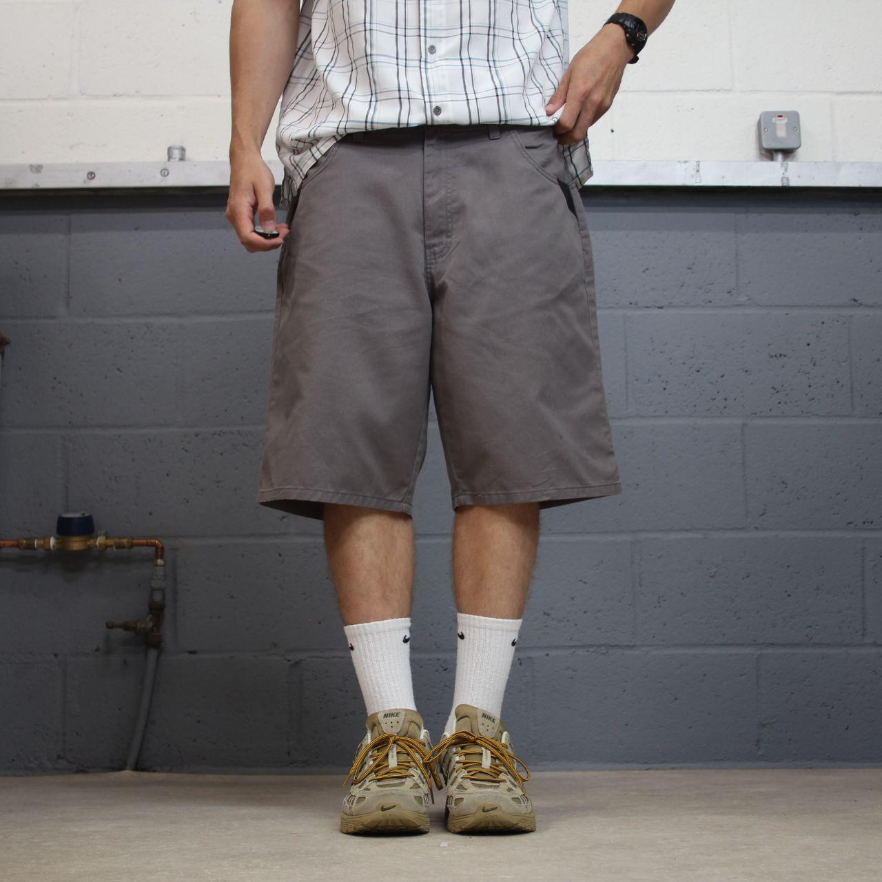 Dickies chino shorts Y2K grey Twill chino style skater shorts loose leg festival