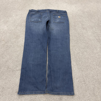 Vintage Carhartt relaxed denim jeans y2k blue Straight leg skater style 2000s style workwear jeans