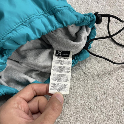 Oakley technical windbreaker jacket colour block paneled blue orange pull over half zip y2k