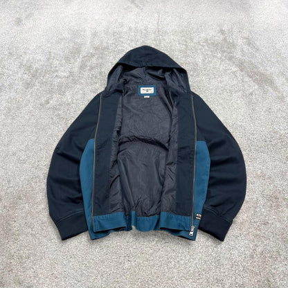 00s Billabong technical jacket M men's y2k navy blue skate style hooded full zip jacket casual surf