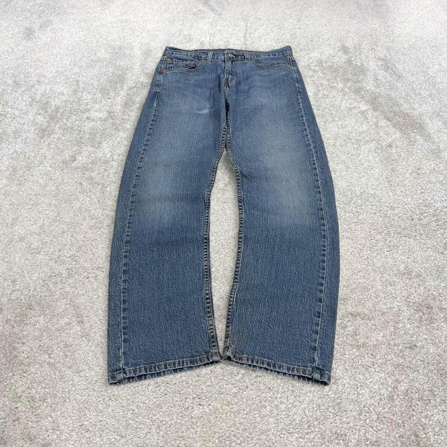 Levi's 505 straight fit jeans y2k blue Regular straight leg denim pants red tab logo