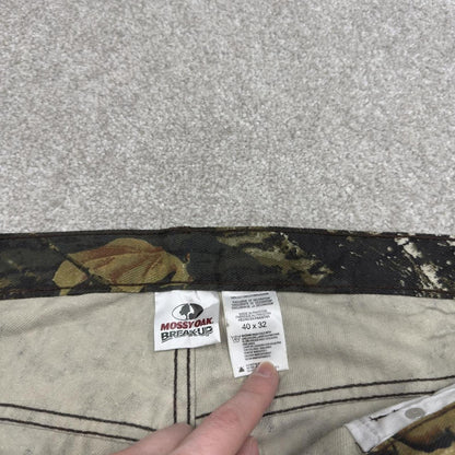 Mossy Oak camo jeans loose green Denim Break Up tree camouflage hunting pants