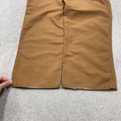 Y2K baggy fit Carhartt jeans tan brown Loose wide leg canvas carpenter skater cargo work pants