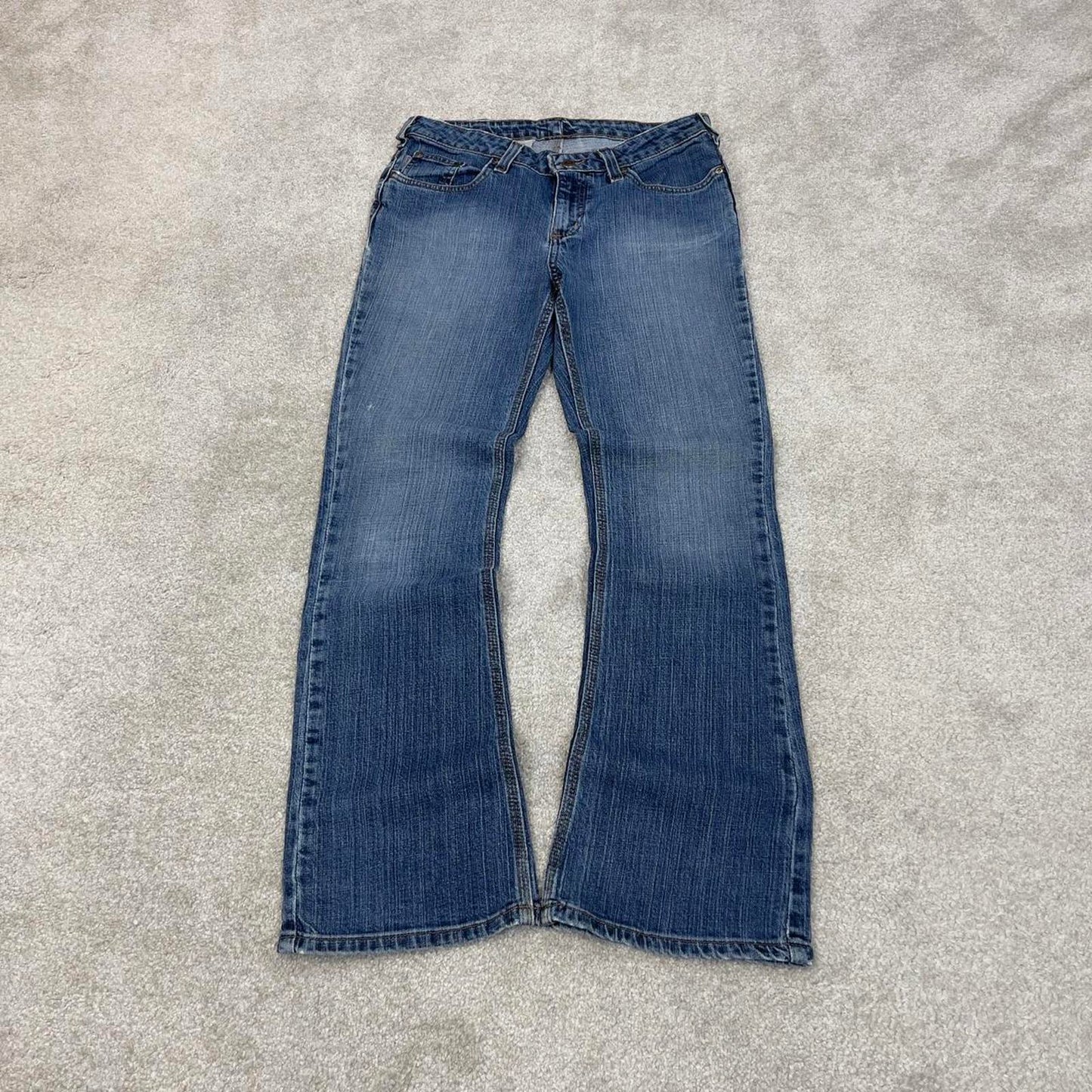 Blue Carhartt jeans size 6x30 women's bootcut 5 pocket work trousers y2k 90s style