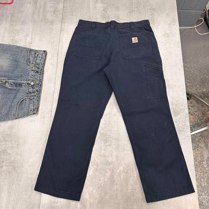Navy Carhartt Carpenter pants W36L29 relaxed fit 90s style skater cargos
