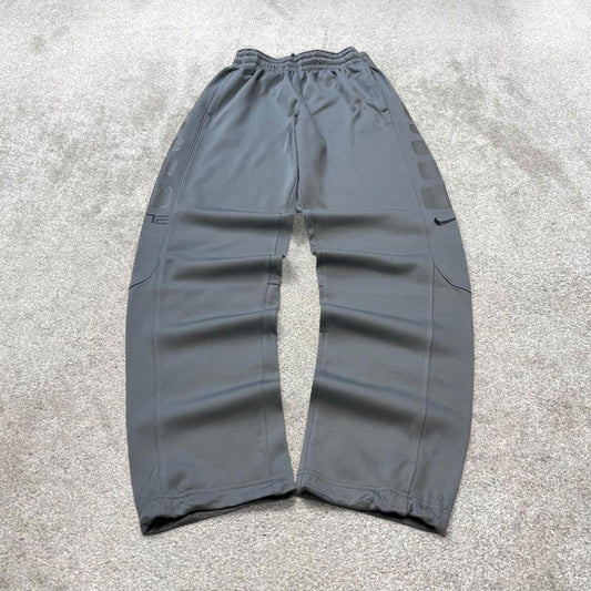 Grey loose Nike joggers Small y2k style Dri-Fit sweatpants Swoosh logo track pants