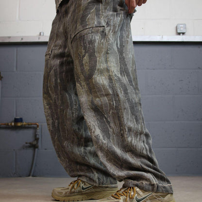 Vintage camouflage jeans y2k loose khaki Realtree camo loose leg hunting pants