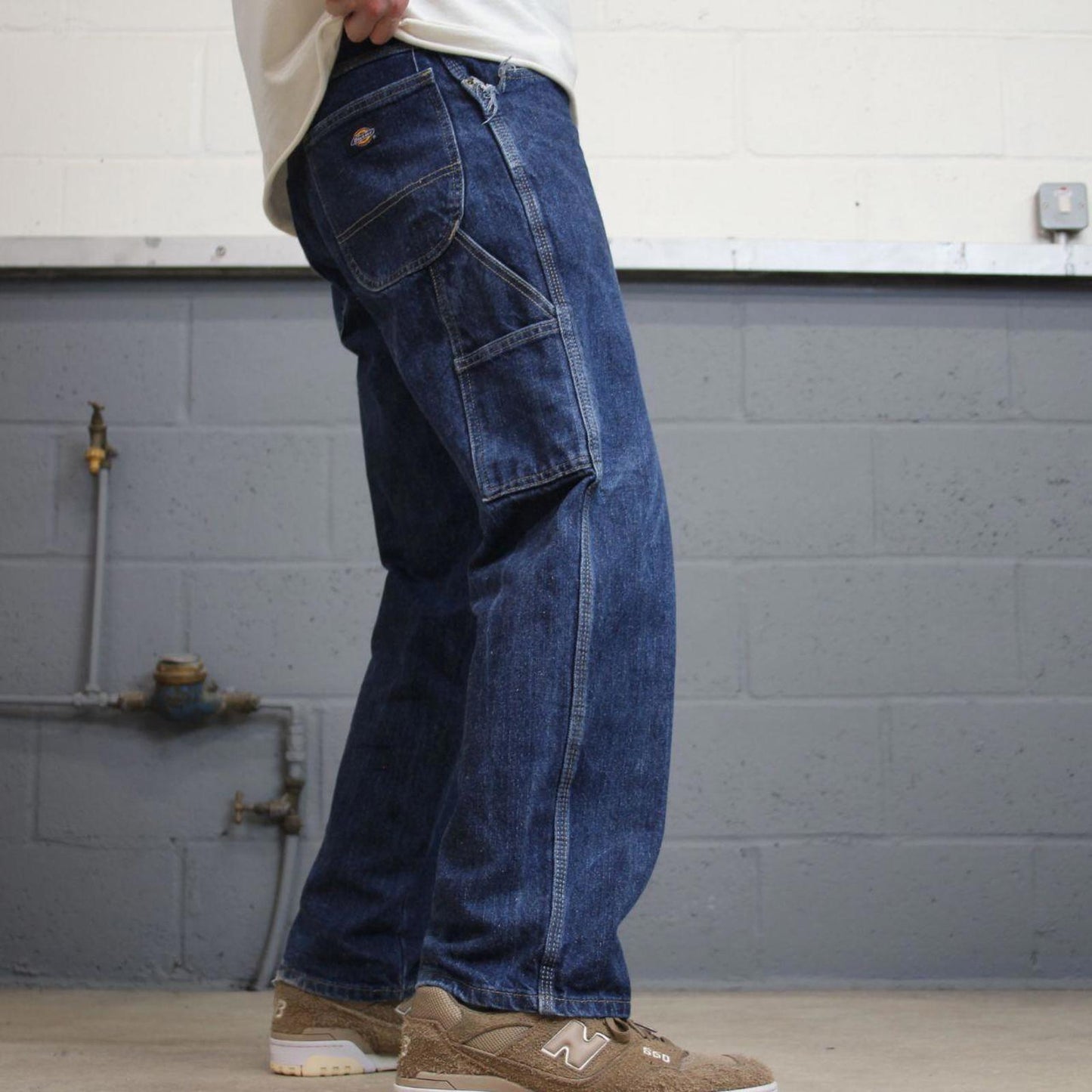 Dickies carpenter jeans W32L30 loose blue denim cargo skater style jeans