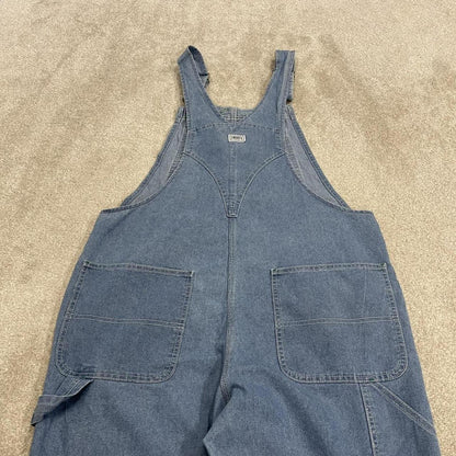 Vintage baggy Dungarees denim overalls blue Liberty workwear bib & brace utility