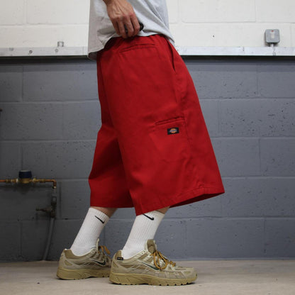 Dickies extra baggy chino shorts carpenter red Surf style skater shorts long wide leg festival