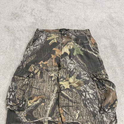 Baggy camo cargo pants brown RedHead Mossy Oak lightweight Rayon floaty camouflage cargos