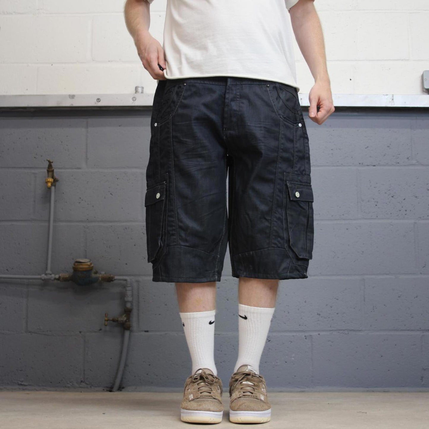 Blue Police Cargo Jorts W36