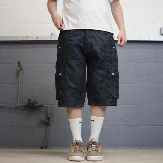 Blue Police Cargo Jorts W36